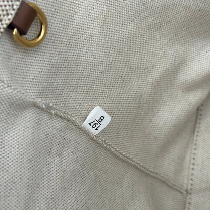 MiuMiu bucket bag white brown denim