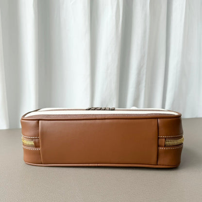 Miumiu large shoulder bag striped canvas
