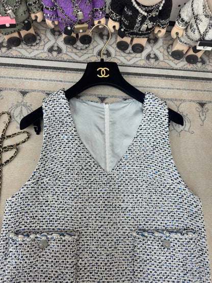 CC Tweed Vest Dress  Black Polyester Polyamide 251869