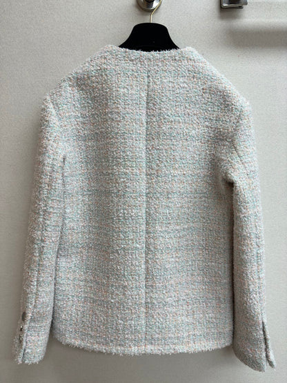 CC Tweed Jacket Blue Pink Polyamide 251913
