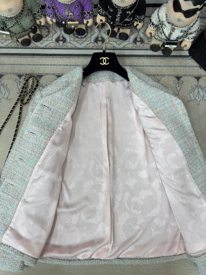 CC Tweed Jacket Blue Pink Polyamide 251913