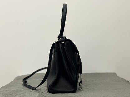 Balenciaga Large Rodeo Bag 40 Black Calfskin Sliver Hardware
