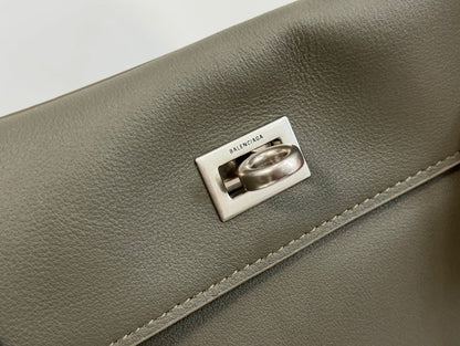 Balenciaga Small Rodeo Bag 29 Olive Green Calfskin Sliver Hardware