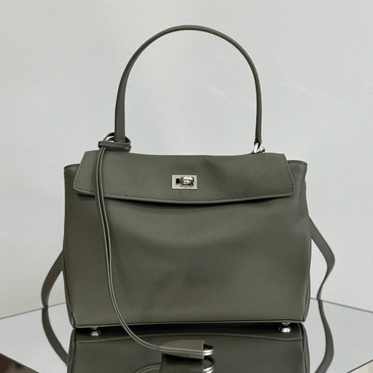 Balenciaga Small Rodeo Bag 29 Olive Green Calfskin Sliver Hardware