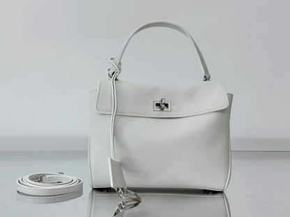 Balenciaga Mini Bag 22 White Calfskin Sliver Hardware