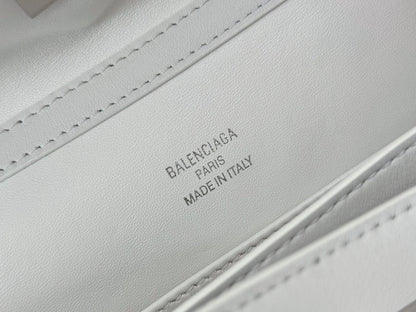 Balenciaga Mini Bag 22 White Calfskin Sliver Hardware