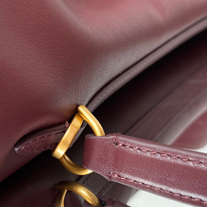 Balenciaga Mini Bag 22 Burgyndy Calfskin Gold Hardware