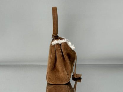 Balenciaga Small Rodeo Bag 29 Brown Suede Sliver Hardware