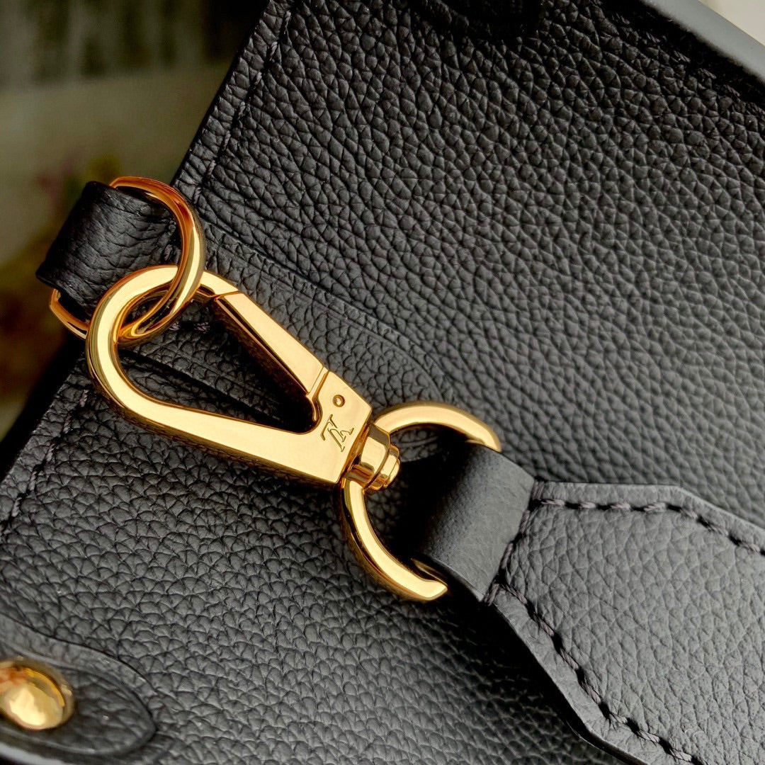 LV Lock&Go Bag Black Gold Cowhide 240844