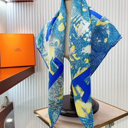 Eleftheria Scarf 90 CM In Colorful Silk Twill  193834