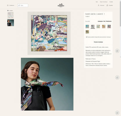 En Liberte ! Scarf 140 CM In Colorful Cashmere And Silk 198587