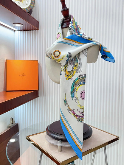 Les Anamorphoses Scarf 90 CM In Colorful Silk Twill 199756