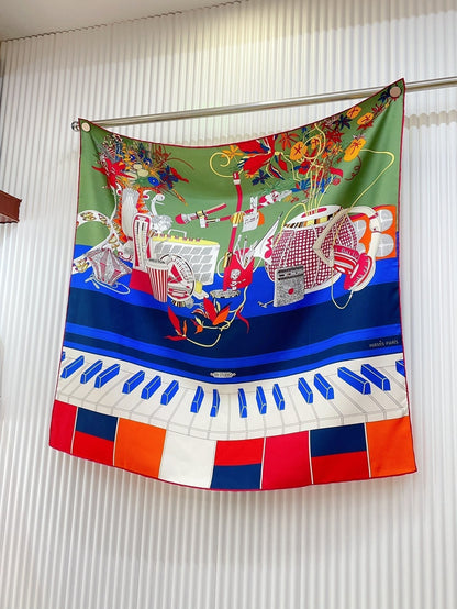En Studio Scarf 90 CM In Colorful Silk Twill  235406