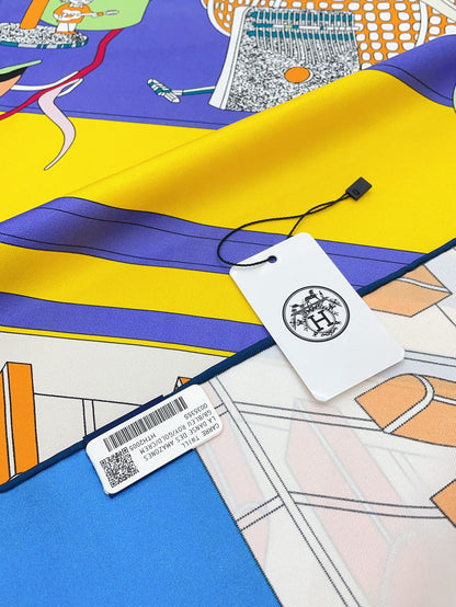 En Studio Scarf 90 CM In Colorful Silk Twill  235407