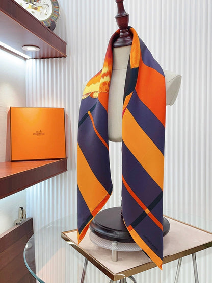 Rocabar De Rire Scarf 90 CM In Colorful Silk Twill 246405