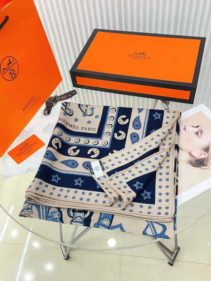 Cheval Punk Bandana Scarf 135 CM In Colorful Cashmere And Silk 304388