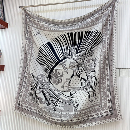 Cheval Punk Bandana Scarf 135 CM In Colorful Cashmere And Silk  304389