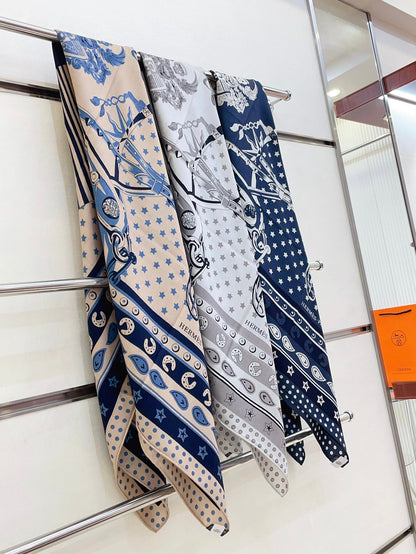 Cheval Punk Bandana Scarf 135 CM In Colorful Cashmere And Silk 304390