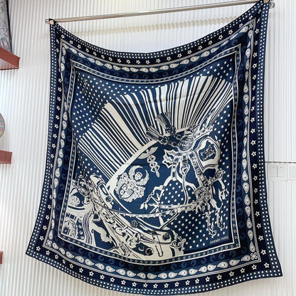 Cheval Punk Bandana Scarf 135 CM In Colorful Cashmere And Silk 304390