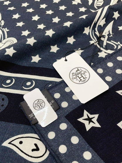 Cheval Punk Bandana Scarf 135 CM In Colorful Cashmere And Silk 304390