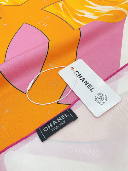 CC Square Scarf 90 CM In Colorful Silk Twill 327464