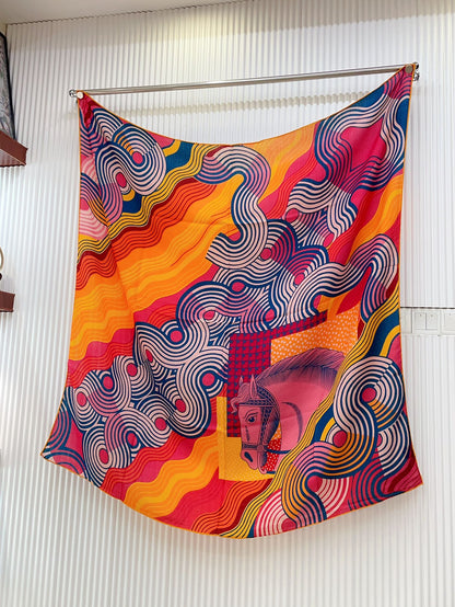SCARF 140 CM COLORFUL 388171