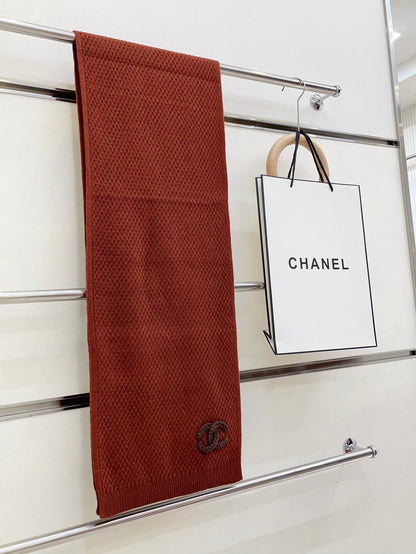 CC Scarf 190 CM In Earthy Orange Red Cashmere  393186
