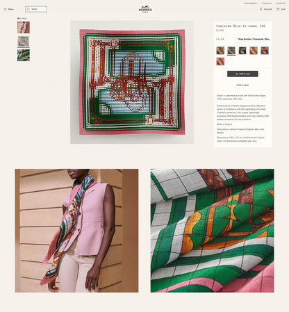 Coaching Deja-Vu Shawl 140 CM Pink Colorful Cashmere And Silk 398264