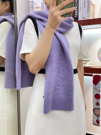 CC Scarf 180 CM In Light Purple Wool 398267