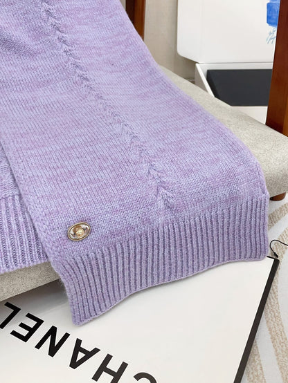 CC Scarf 180 CM In Light Purple Wool 398267