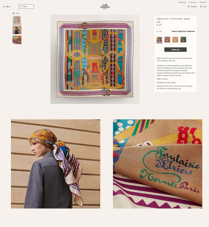 Fantaisie d'Etriers Shawl 135 CM Dark Yellow Colorful Cashmere And Silk 402080