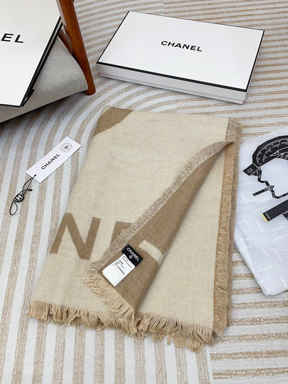 CC Scarf 200 CM In Beige Mix Brown Cashmere 402091
