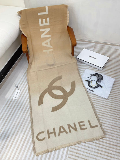 CC Scarf 200 CM In Beige Mix Brown Cashmere 402091