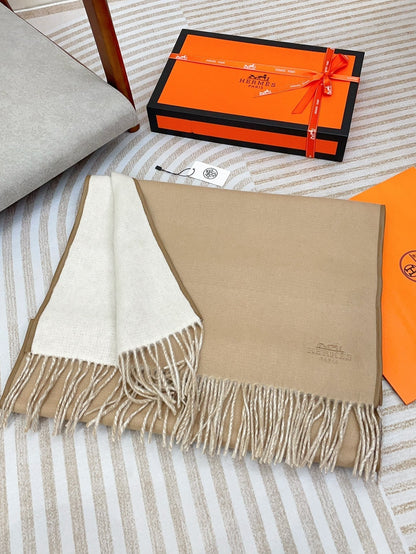 Scarf 200 CM In Beige Mix White Cashmere 403899