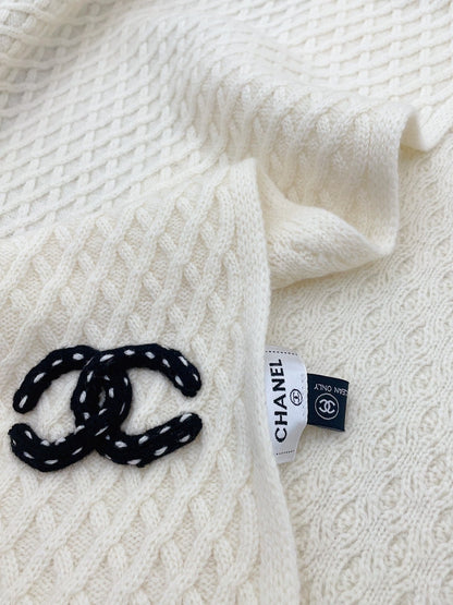 CC Scarf 170 CM In White Cashmere 421409