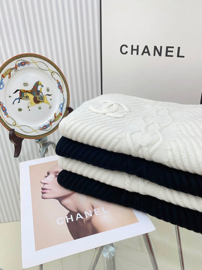 CC Scarf 180 CM In White Wool 422765