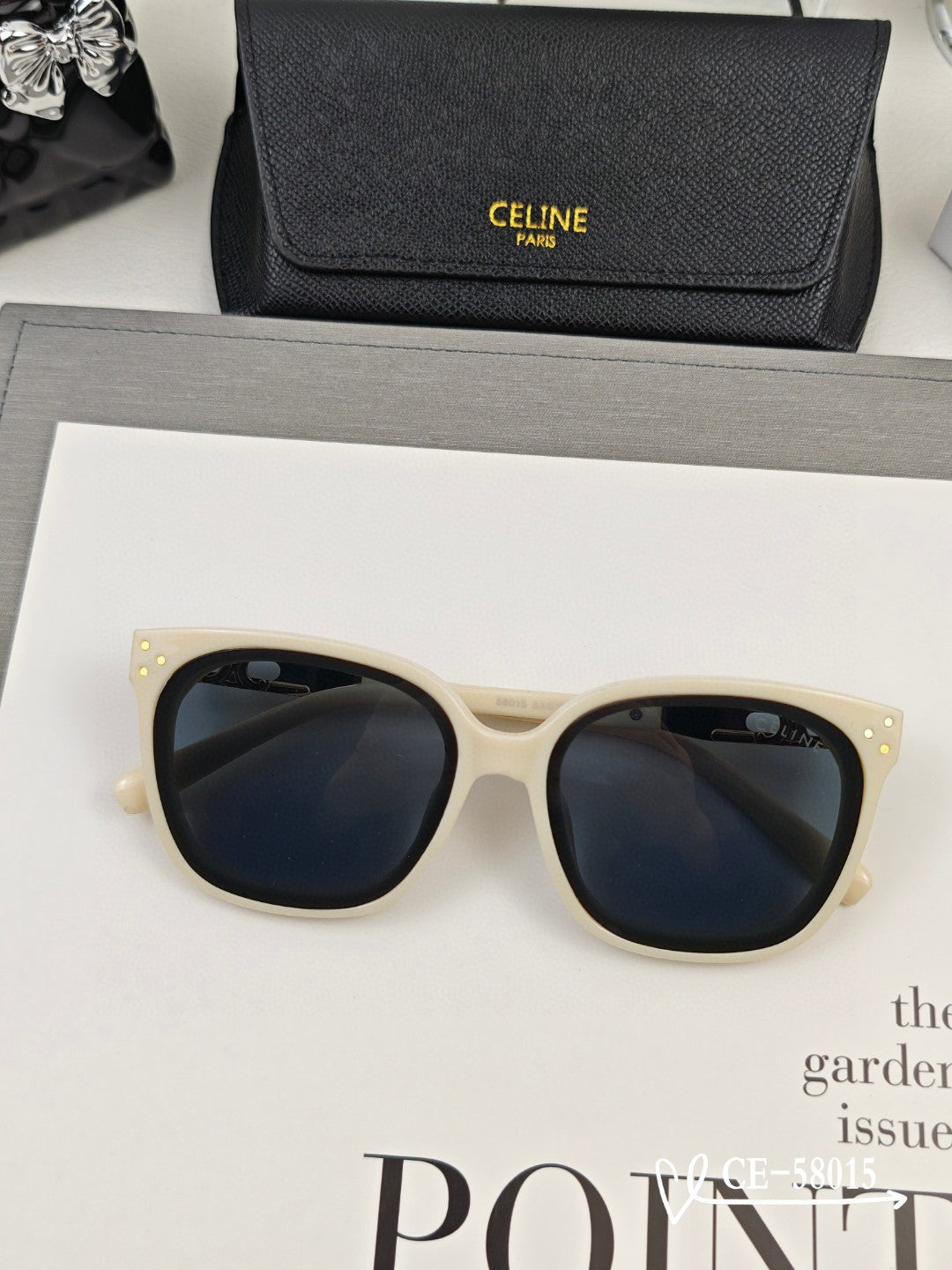 TRIOMPHE SQUARE SUNGLASS 58015 IN ACETATE