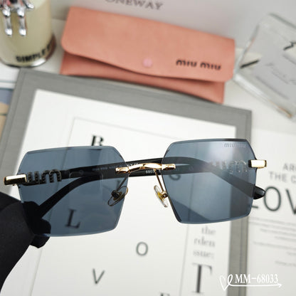 LOGO SQUARE SUNGLASSES 68033 IN METAL