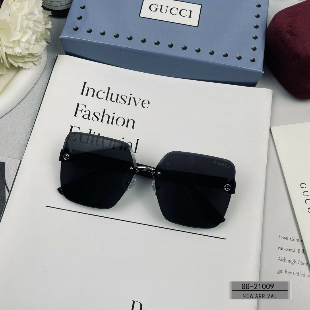 CRYSTAL STUDDED SQUARE FRAME SUNGLASSES 21009 IN ACETATE