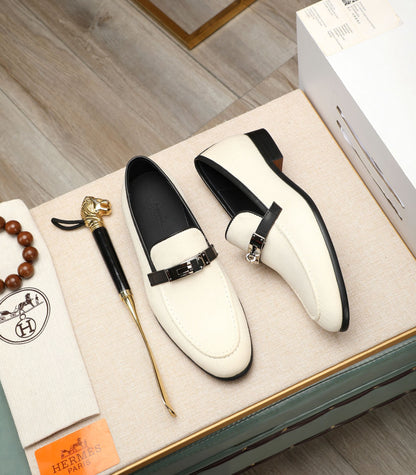 HM Men's Destin Loafer White Cowhide 480427