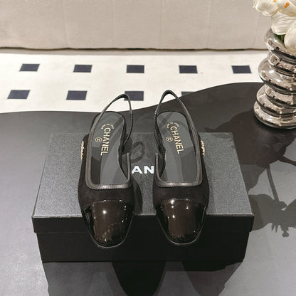 CC Slingback Black Suede 237503