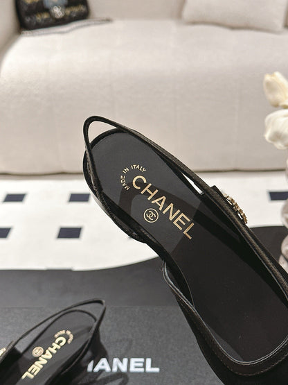 CC Slingback Black Suede 237503