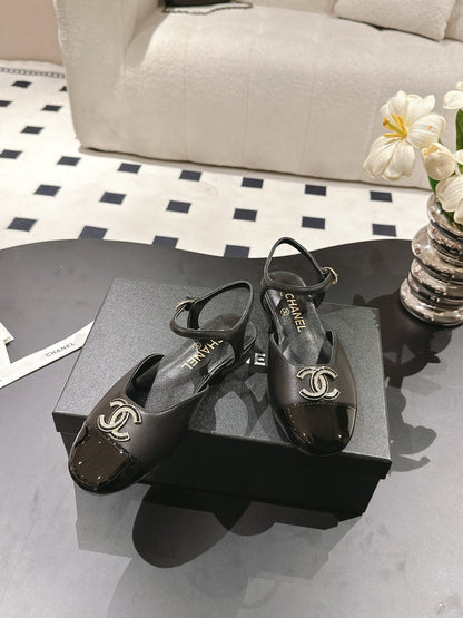 CC Slingback Black Sheepskin 237515
