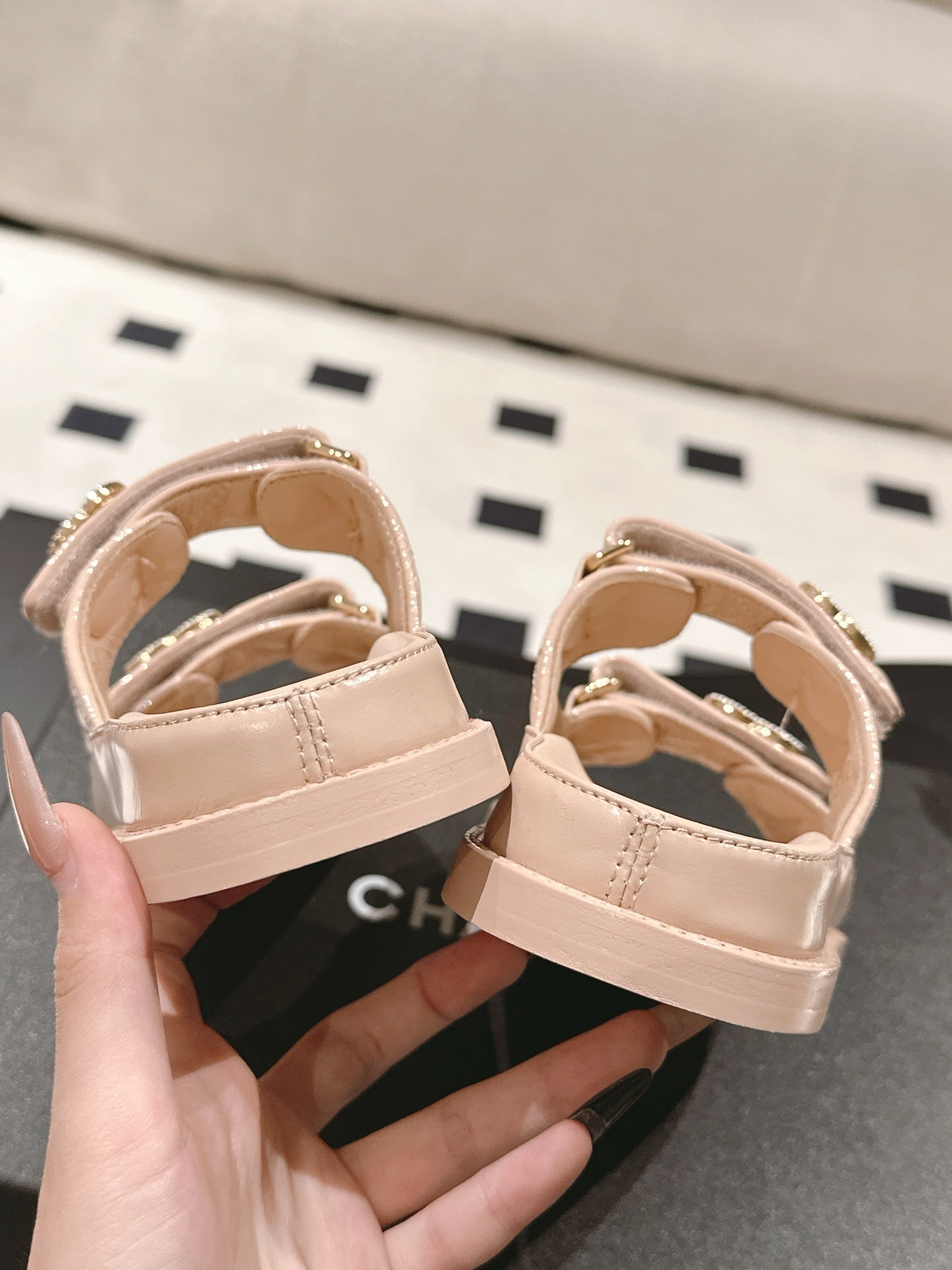 CC 25 Dad Sandal Mule Putty Pink Patent Leather 237579