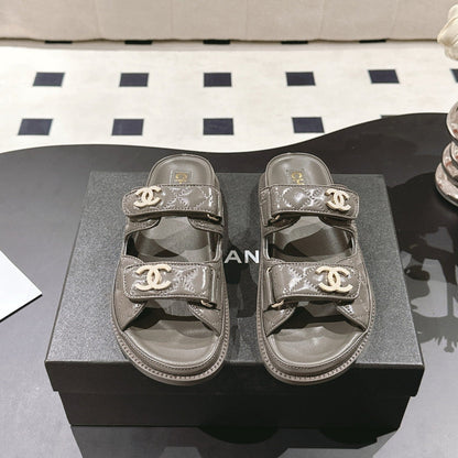 CC 25 Dad Sandal Mule Jet Black Patent Leather 237581