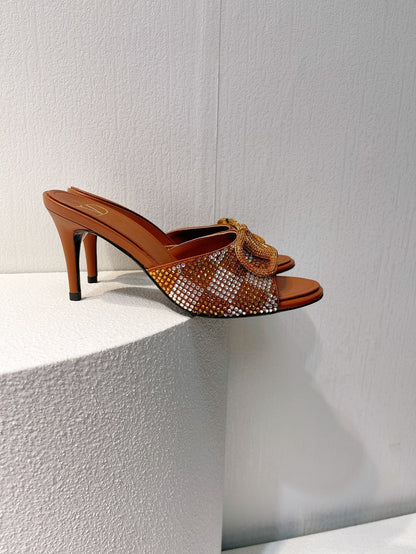 VT High Heeled Sandals Russet Sheepskin 292837