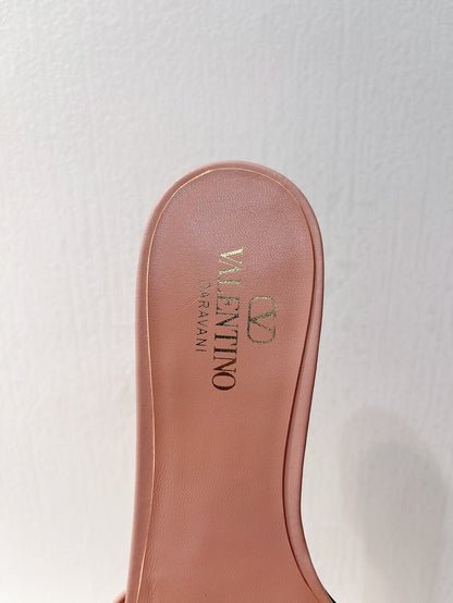 VT Moon Slides in Leather Pink Cowhide 292860