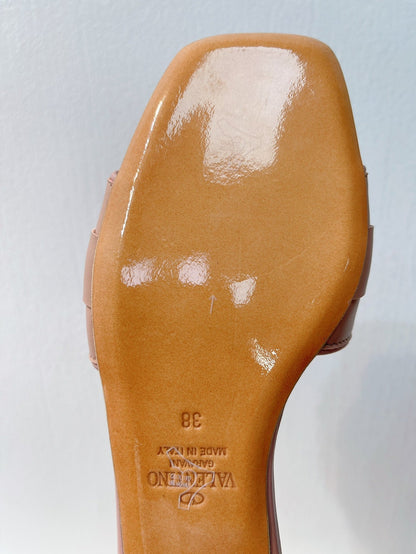 VT Moon Slides in Leather Pink Cowhide 292860