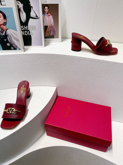 VT Leather Mules Dark Burgundy Cowhide 292870