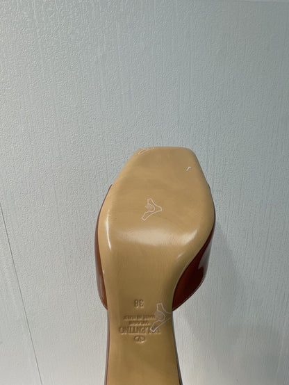 VT Mid Heel Mule Sandal Brown Sheepskin 292762